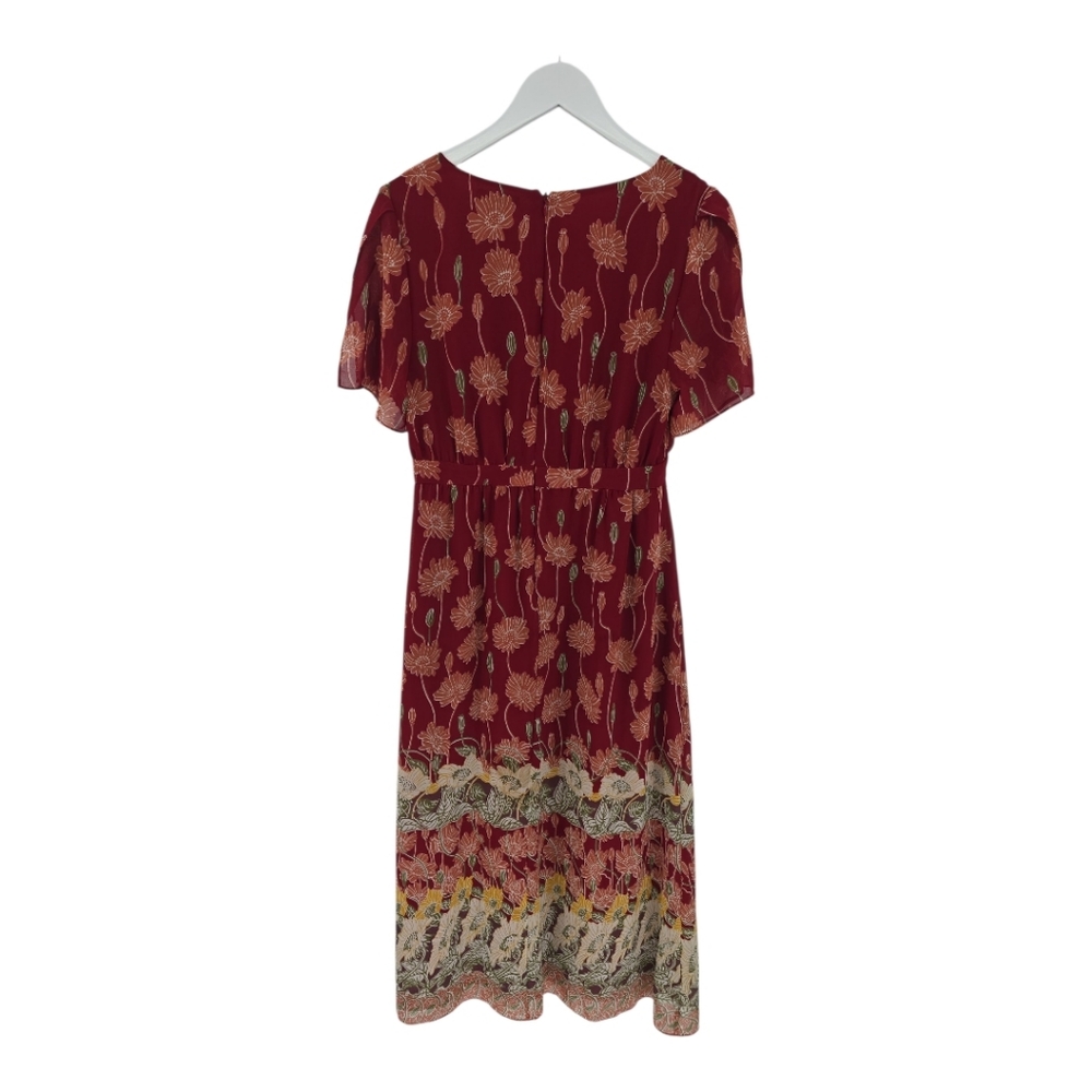 Madewell Tulip Sleeve Tall Sunflowers Maxi Dress Size 6 Autumn Floral - Picture 3 of 9
